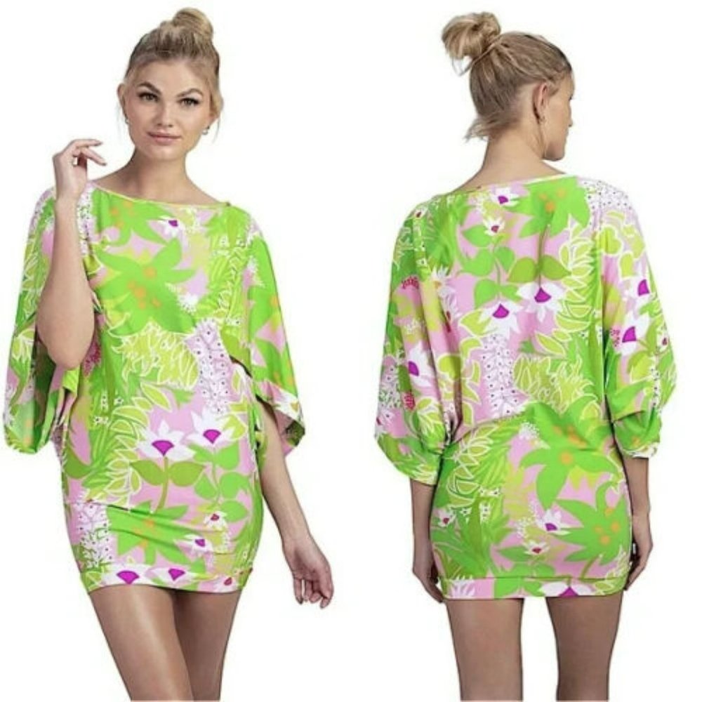 TRINA TURK La Palma Swim Tunic Sarong Coverup Size Medium NWT